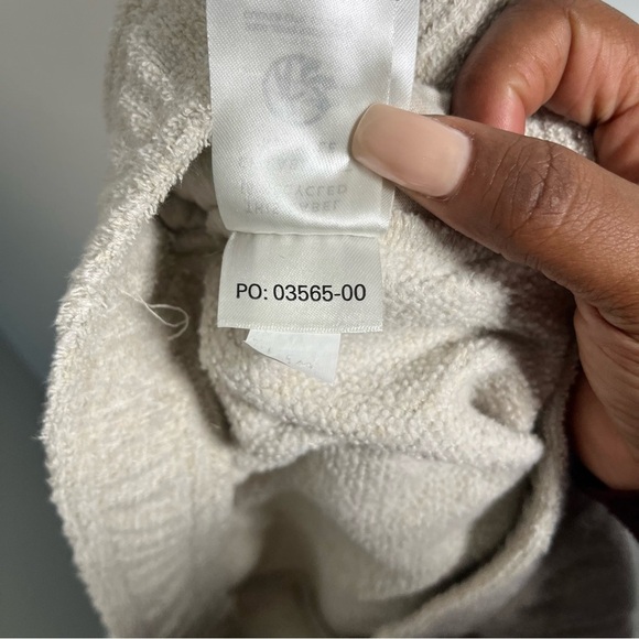 Outerknown Women Hightide Wide Leg Pant Medium Tan Wide Leg Pleated Cotton P - Picture 7 of 8